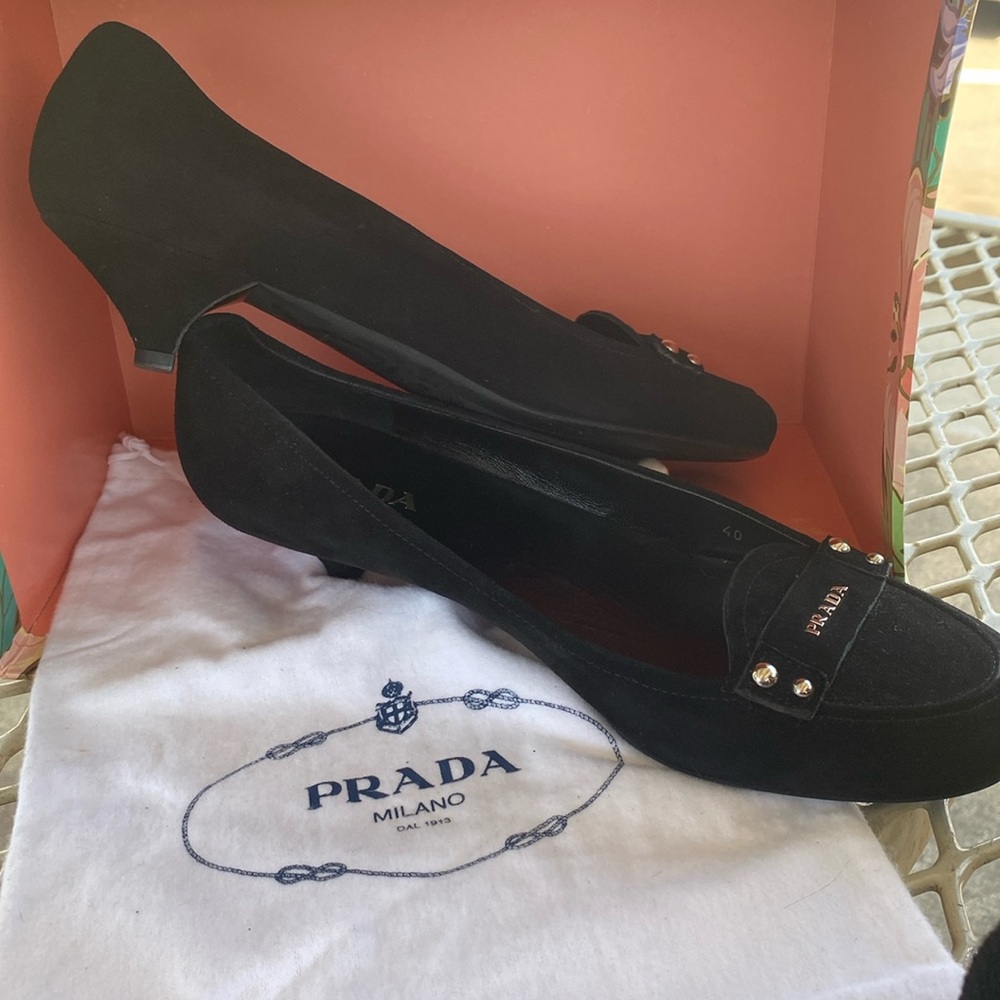 Prada Black Velvet Heels - Picture 3 of 9